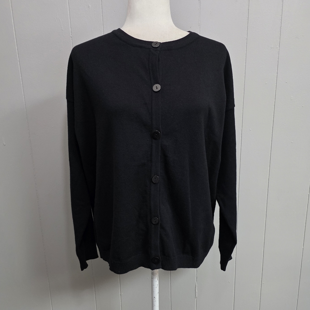 Princess Polly Black Knit Cardigan Size M/L
